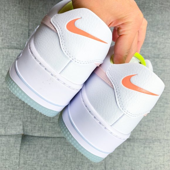 Nike Air Force 1 pastel pink white platform shoes - Picture 4 of 4